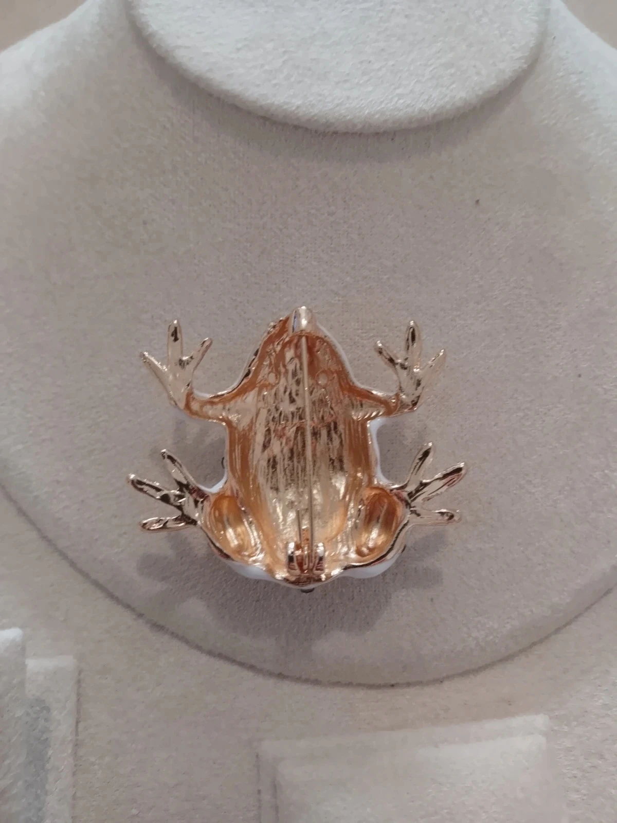 Broche Rana arbórea blanca y negra – photo 3